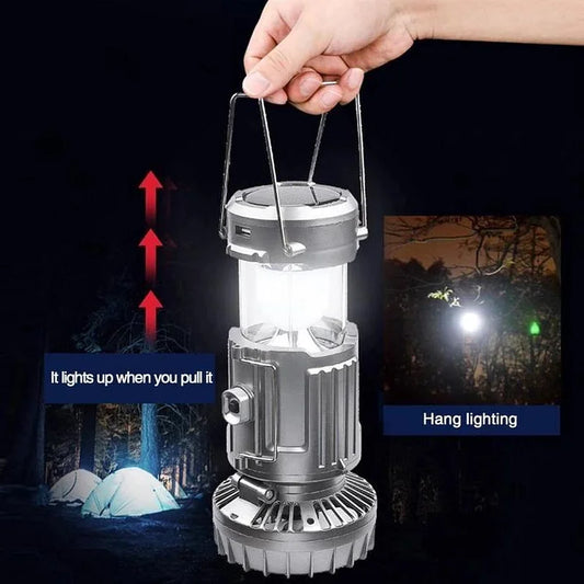 Portable LED Camping Lantern With Fan💡