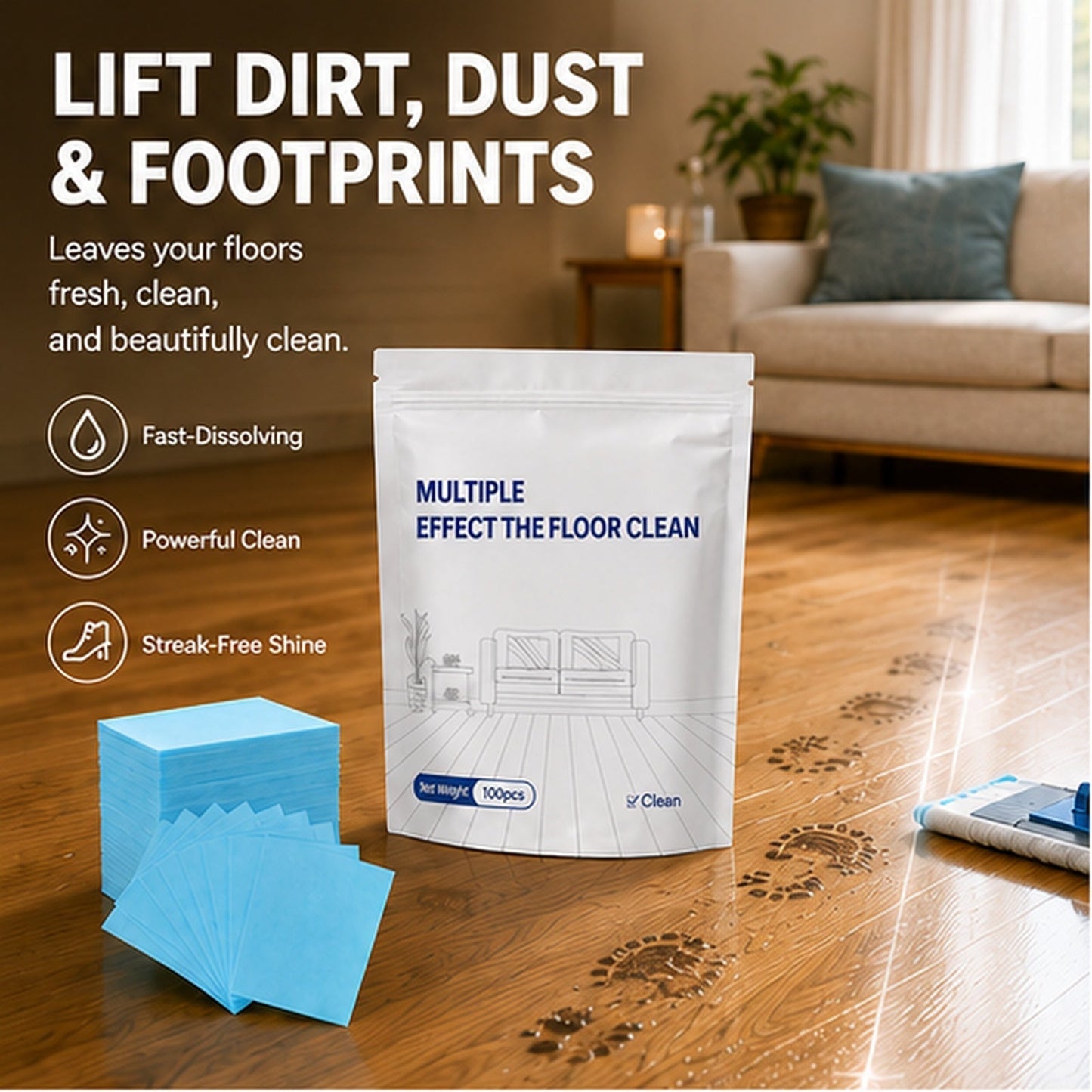🔥100/60 Piece Multi-Surface Antibacterial Cleaner-Tackle All Dirt and Grime with Ease