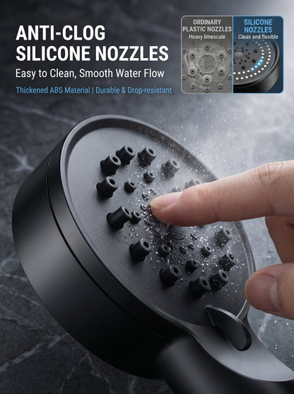 ✨ Father’s Day Special – Limited Time 30% OFF 💥 Large Panel Pressure Boost Shower Head with 5 Spray Modes & 360° Rotation