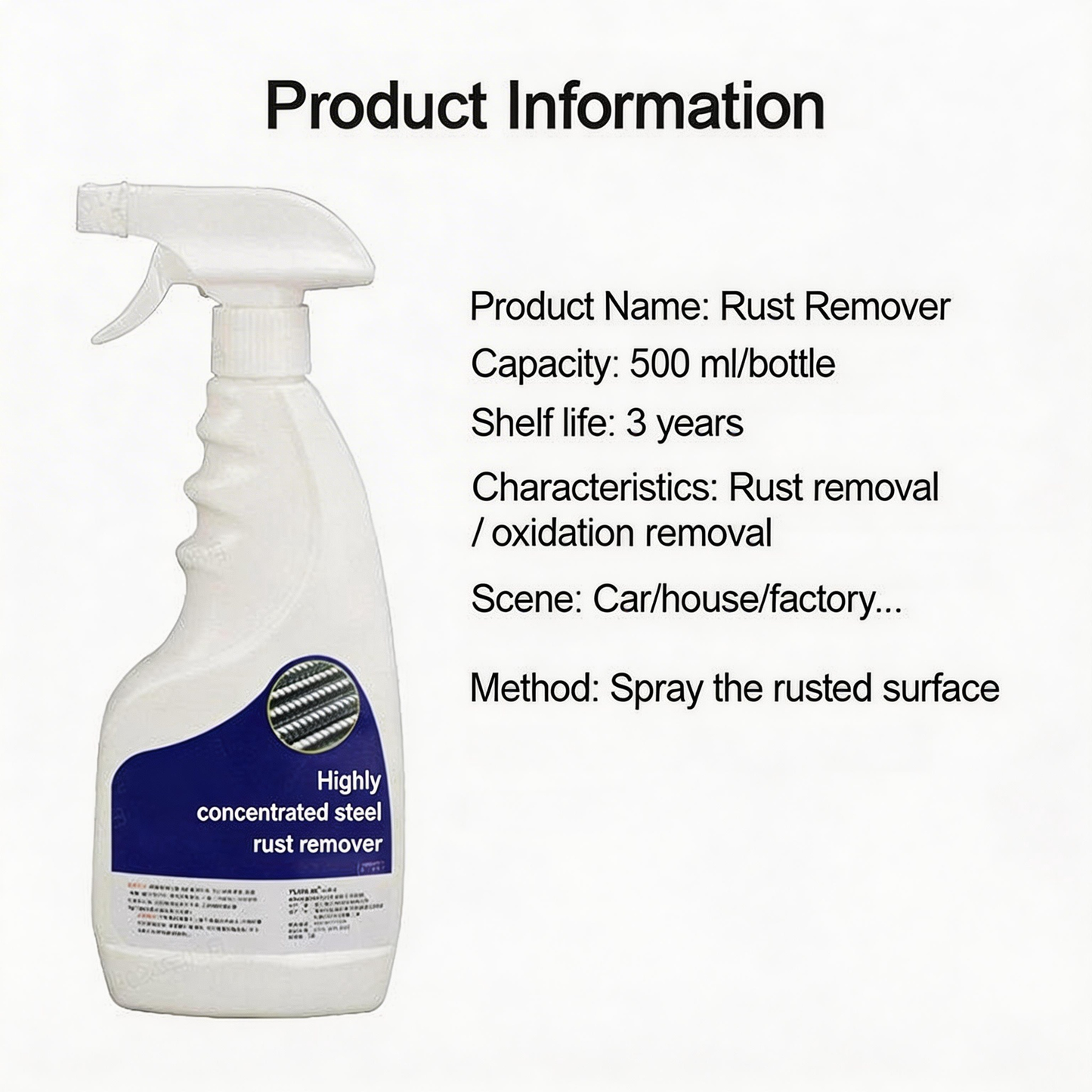 🔥 Highly concentrated rust remover for steel & iron💥