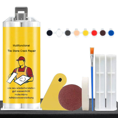 🔥BUY 1 GET 1 FREE🔥All In One Tile & Stone Repair Kit – DIY Crack Chip Scratch Repair with Color Matching Paste