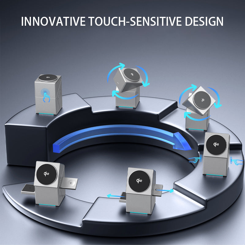 🔥Hot Sale Offers-3-in-1 Foldable Magnetic Wireless Charging Station