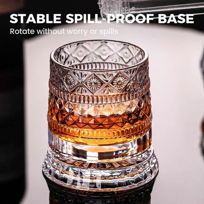 🥛💎Hot Sale 50% OFF✨🔥360° Rotating Whiskey Glass Tumbler
