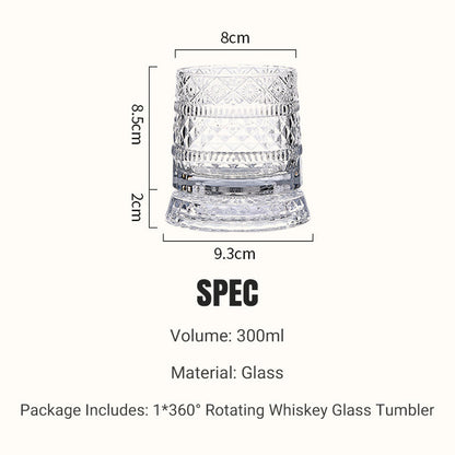 🥛💎Hot Sale 50% OFF✨🔥360° Rotating Whiskey Glass Tumbler