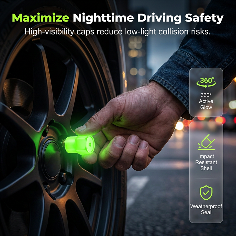 📢📢50% OFF!! ⏰Universal glowing tire valve caps