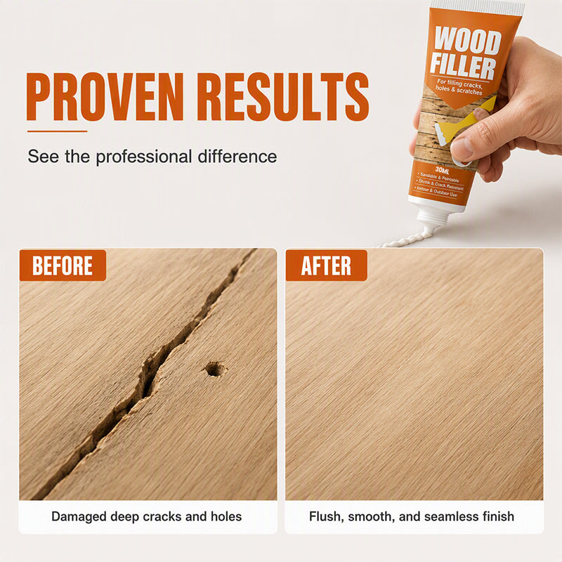 🔥Buy 1 Get 1 Free🔥🧹🧴Wood Filler for Cracks and Holes