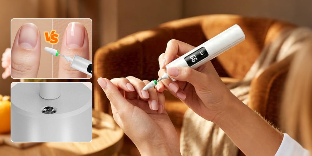 Professional Ultra-Safe LED Electric Nail Grinder